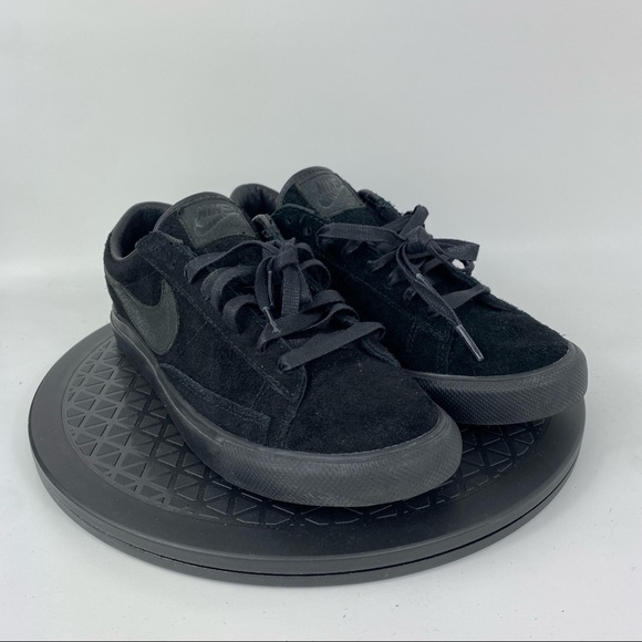 Nike Blazer Low Premium CDG Comme Gracons Black Suede 633699-009 Men's Size 6 - Picture 9 of 14